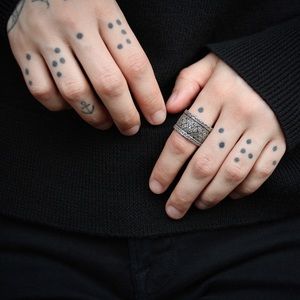 Sterling Silver Marcasite Wide Band Ring